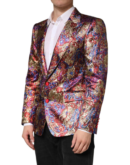 Blazer Dolce & Gabbana de jacquard multicolor con un solo botón