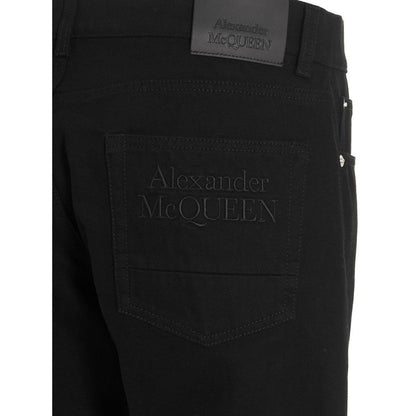 Alexander McQueen Black Cotton Skinny Jeans