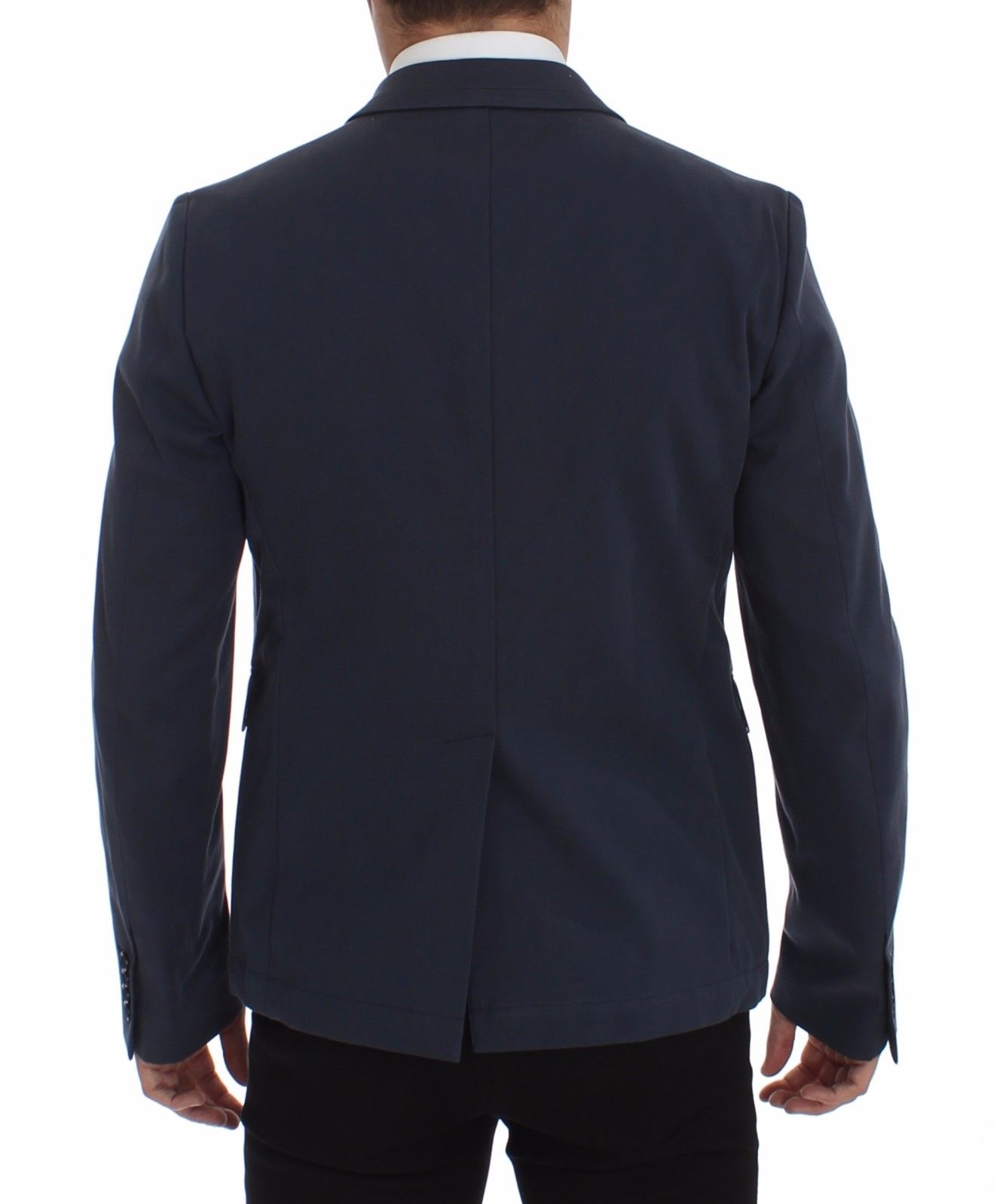 Dolce & Gabbana Blazer Décontracté en Coton Stretch Bleu