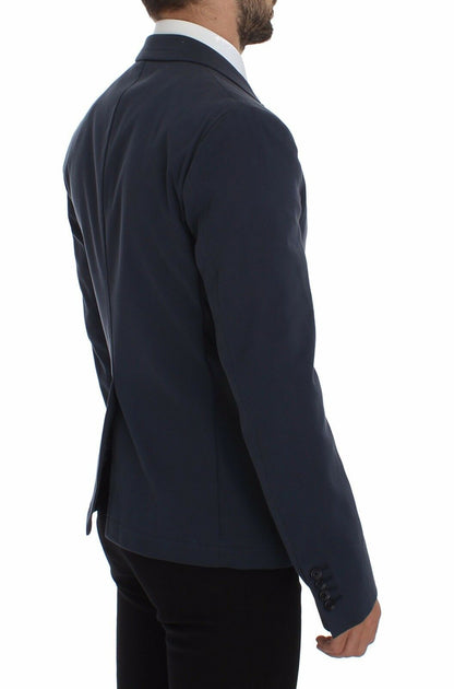 Dolce & Gabbana Blazer Décontracté en Coton Stretch Bleu
