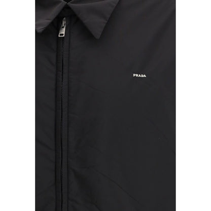 Veste longue Prada en polyamide recyclé noir