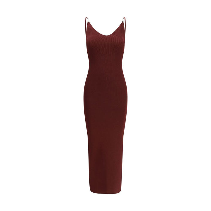 Vestido informal de viscosa color burdeos de Versace