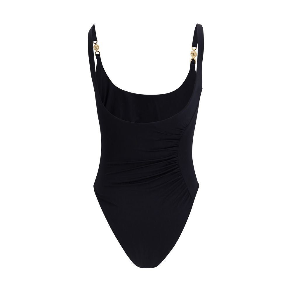 Bañador Versace de una pieza de poliamida negra