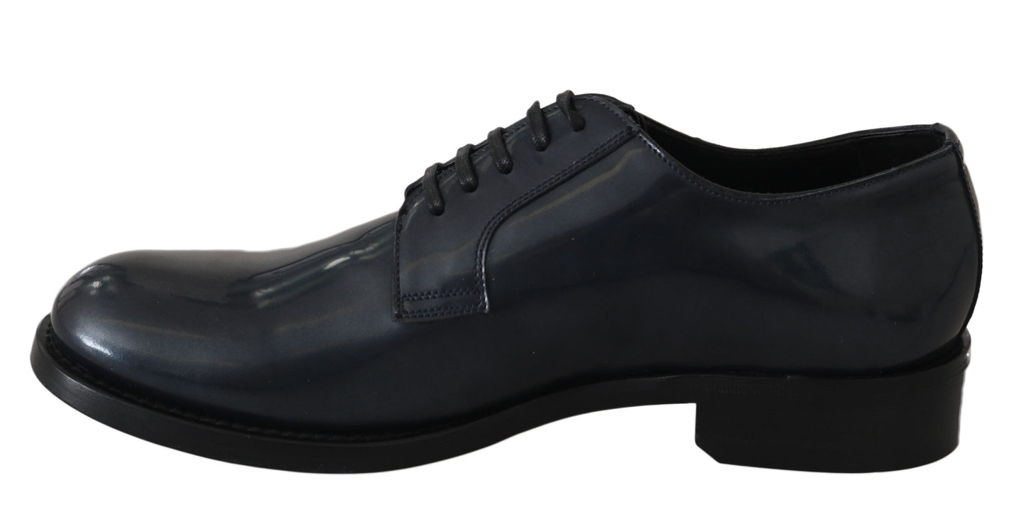 Chaussures richelieu de ville formelles en cuir bleu Dolce & Gabbana