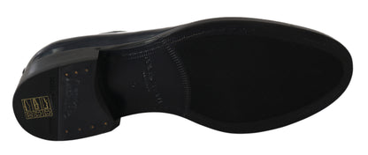 Chaussures richelieu de ville formelles en cuir bleu Dolce & Gabbana