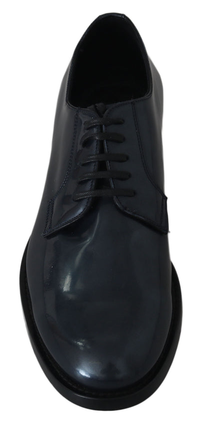 Chaussures richelieu de ville formelles en cuir bleu Dolce & Gabbana
