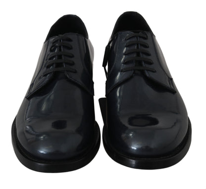 Chaussures richelieu de ville formelles en cuir bleu Dolce & Gabbana