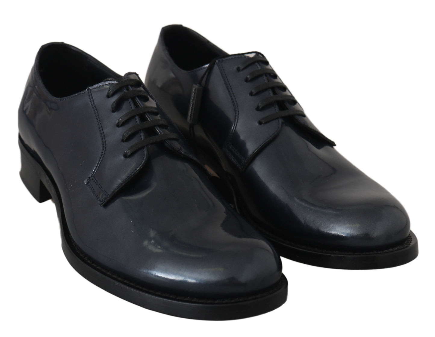 Chaussures richelieu de ville formelles en cuir bleu Dolce & Gabbana