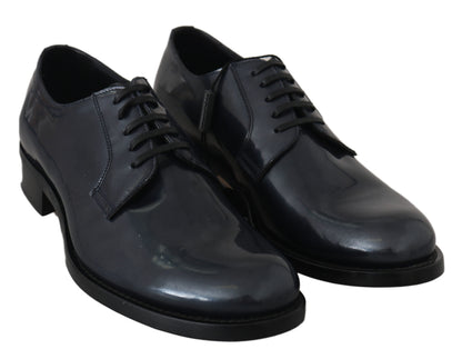 Chaussures richelieu de ville formelles en cuir bleu Dolce & Gabbana
