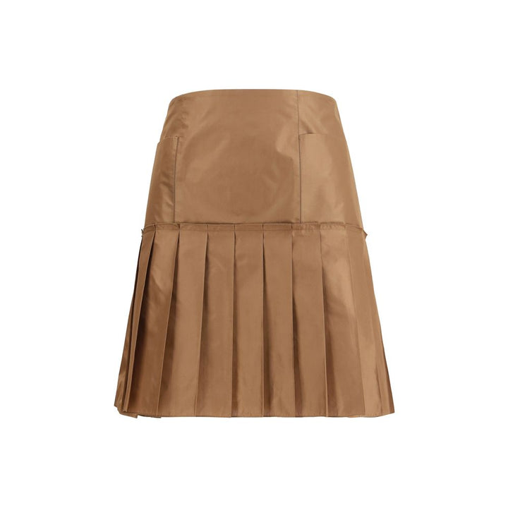 Minifalda Fendi de seda marrón