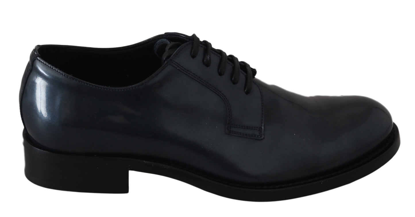 Chaussures richelieu de ville formelles en cuir bleu Dolce & Gabbana