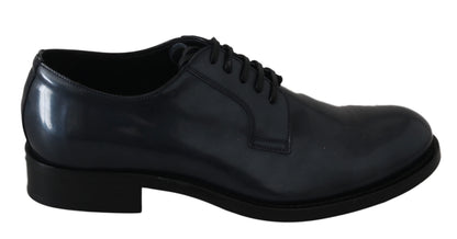 Chaussures richelieu de ville formelles en cuir bleu Dolce & Gabbana