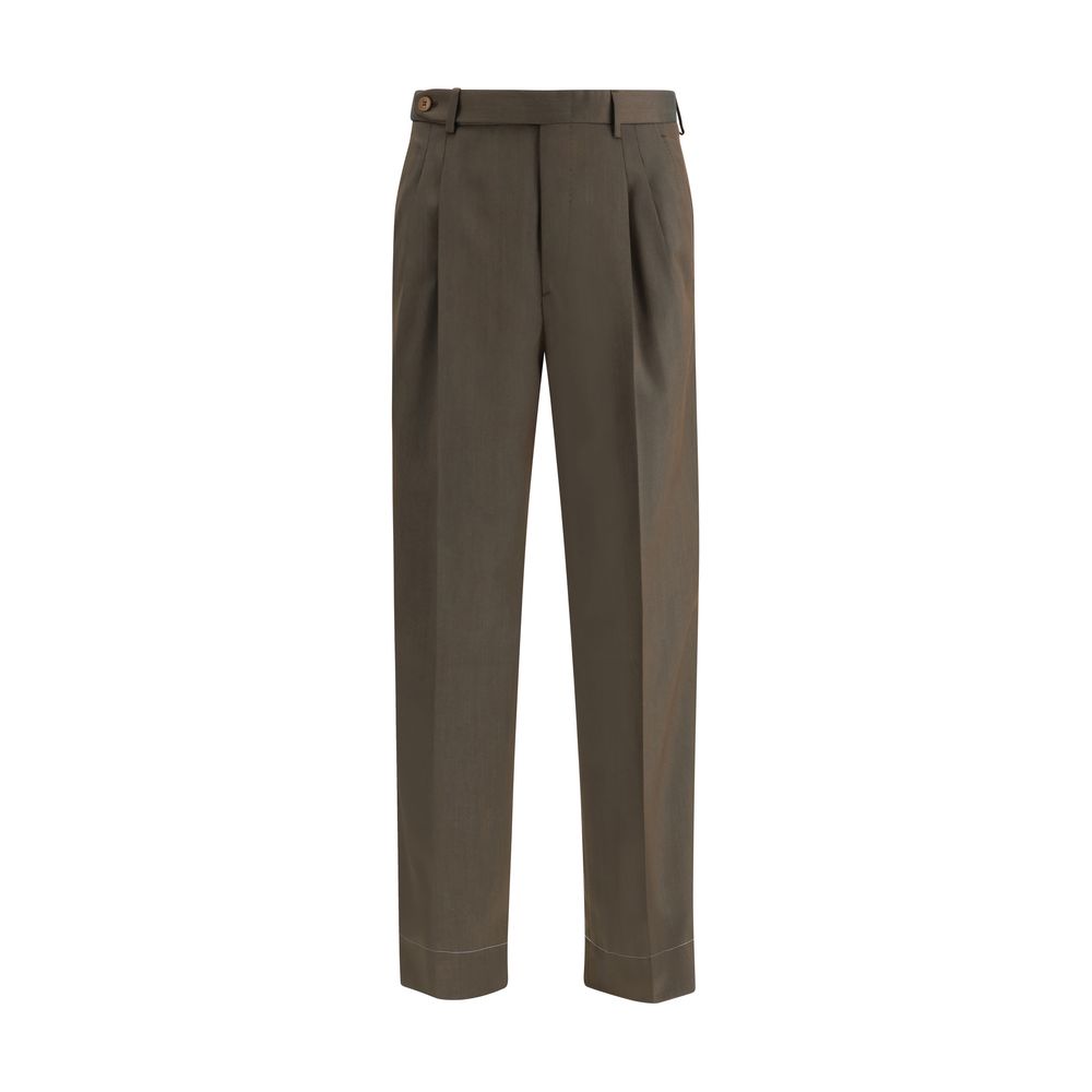 Pantalones casual Brioni Bicolor de lana Oves Aries